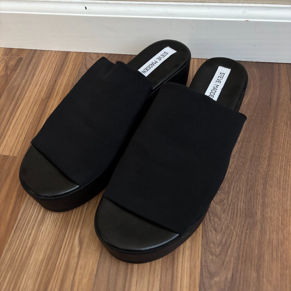 Steve Madden 90s Y2K Platform Slinky Slides Sanda… - image 5